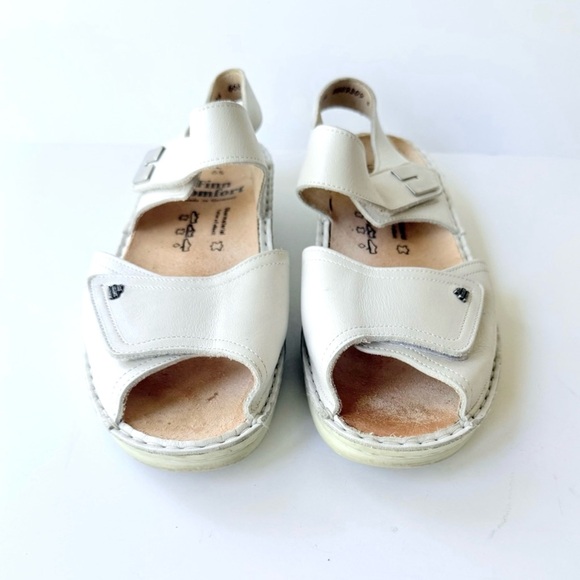 Finn Comfort Luxor Backstrap Adjustable Velcro Sandal Bone/ Ivory 6.5  C UK 9 US - Picture 7 of 11